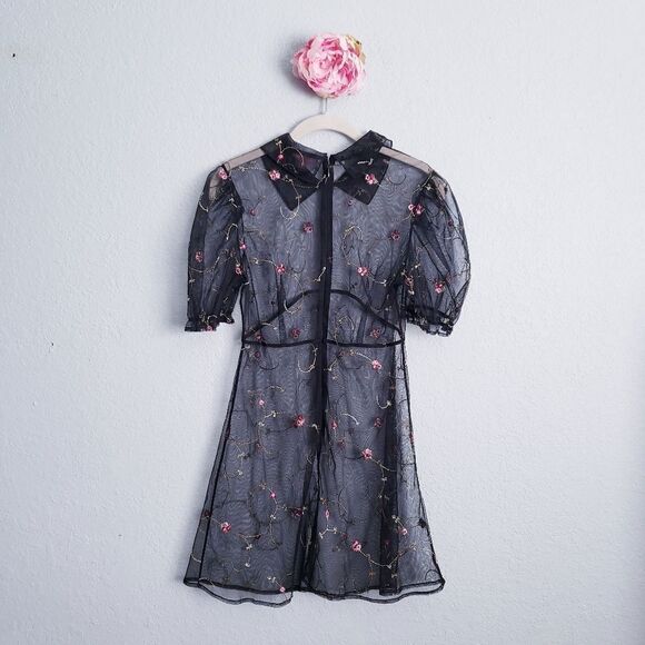 Sugar Thrillz Homemade With Love Organza Mini Embroidered Dress - Picture 5 of 5